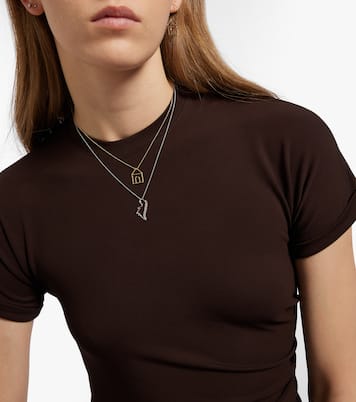Collier Dino en or blanc 9 ct | Aliita