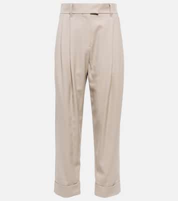 Pantalon droit en laine mélangée | Brunello Cucinelli
