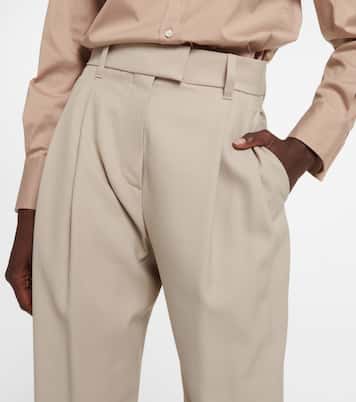Pantalon droit en laine mélangée | Brunello Cucinelli