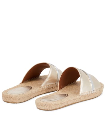 Sandali espadrillas Sol in pelle metallizzata | Malone Souliers
