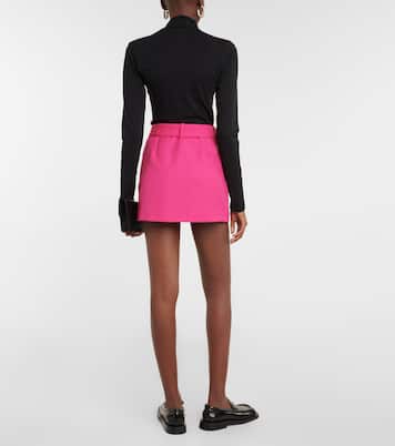 Mini-jupe en laine vierge | Ami Paris