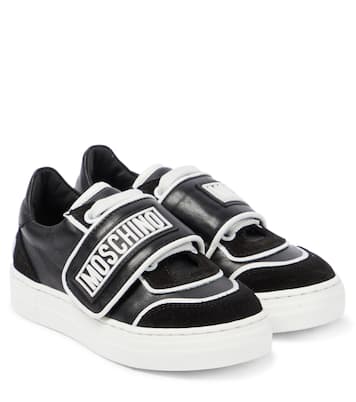 Logo leather sneakers | Moschino Kids