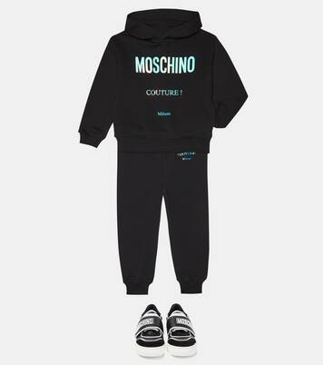 Logo leather sneakers | Moschino Kids