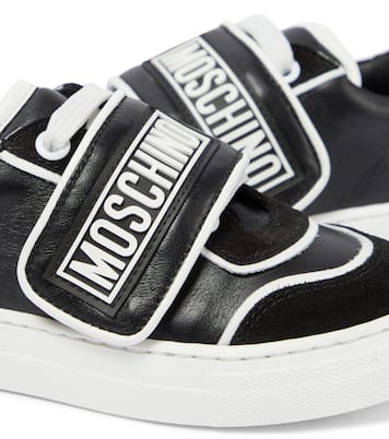 Logo leather sneakers | Moschino Kids