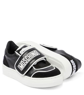 Logo leather sneakers | Moschino Kids