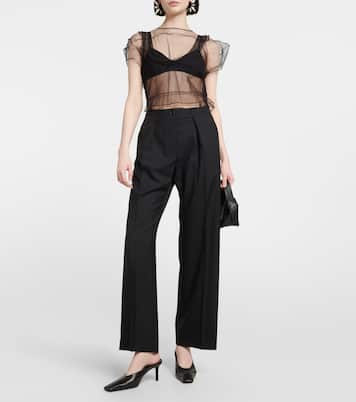 Pantalon à taille basse en laine | Acne Studios