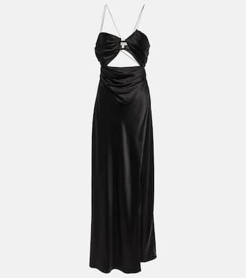 Asymmetrical silk satin gown | The Sei