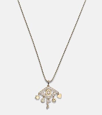 Collier Evil Eye en or 14 ct et diamants | Sydney Evan