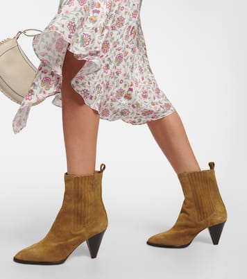 Reliane suede ankle boots in beige Isabel Marant Mytheresa