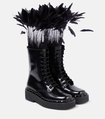 Schnürstiefel Rockstud M-Way aus Leder | Valentino Garavani