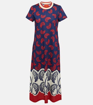 Sporty Swing printed cotton midi dress | La DoubleJ