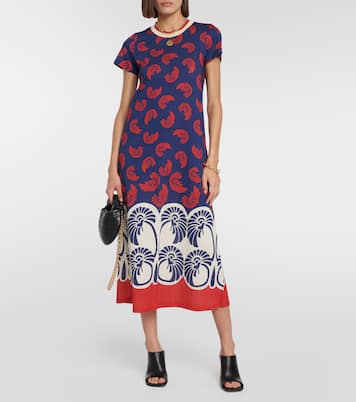 Sporty Swing printed cotton midi dress | La DoubleJ