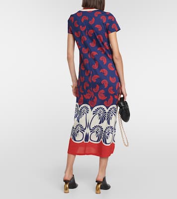 Sporty Swing printed cotton midi dress | La DoubleJ