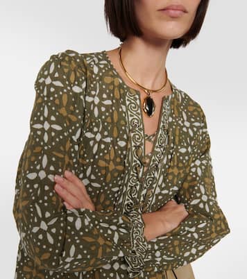 Top Audette imprimé en coton | Velvet