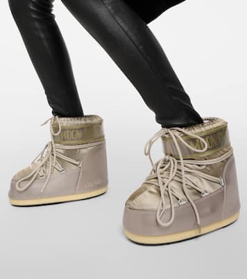 Bottines après-ski Icon Low Glance en satin | Moon Boot