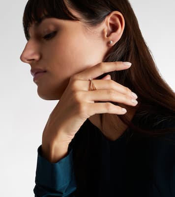 Ring X aus 10kt aus Gelbgold mit Diamanten | Stone and Strand