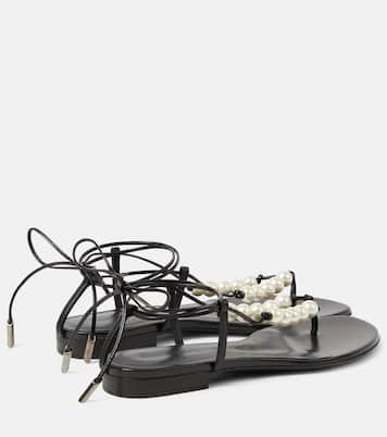 Faux pearl leather sandals | Magda Butrym