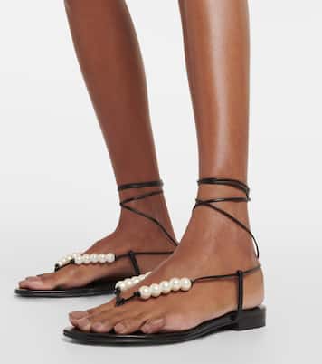 Faux pearl leather sandals | Magda Butrym