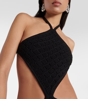 Diamond halterneck cutout maxi dress  | Bananhot