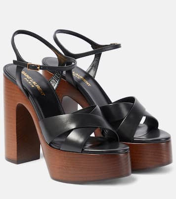 Sandales à plateau Bianca 85 en cuir | Saint Laurent