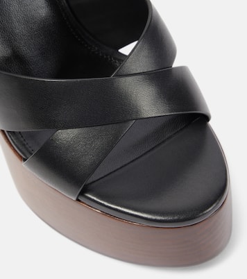 Sandales à plateau Bianca 85 en cuir | Saint Laurent