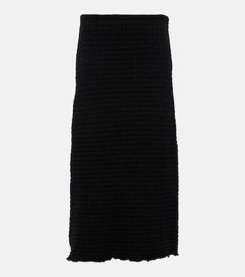 Gonna midi in cotone bouclé | Jil Sander