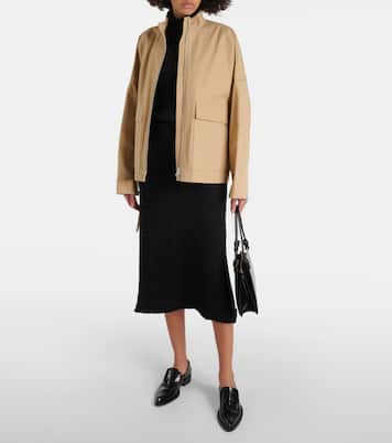 Gonna midi in cotone bouclé | Jil Sander