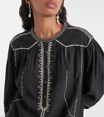 Robe Pradel brodée en coton | Marant Etoile