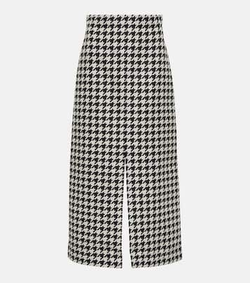Gonna lunga in twill pied-de-poule | Burberry