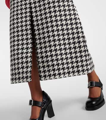 Gonna lunga in twill pied-de-poule | Burberry