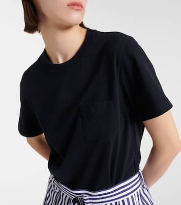 Pleated cotton poplin midi dress | Sacai