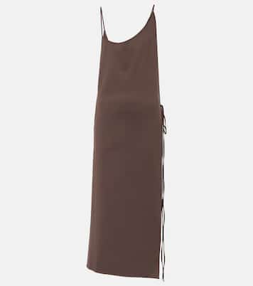Robe midi froncée fendue sur le côté | The Attico