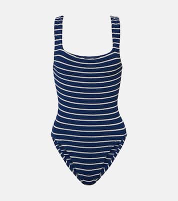 Square Neck striped swimsuit | Hunza G