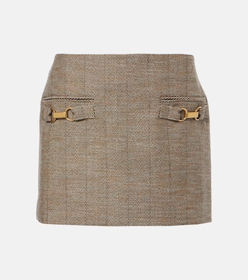 Minigonna in misto lana a spina di pesce | Stella McCartney