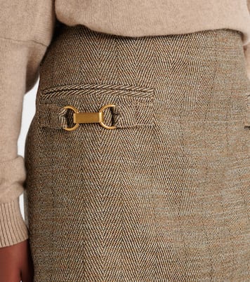 Minigonna in misto lana a spina di pesce | Stella McCartney