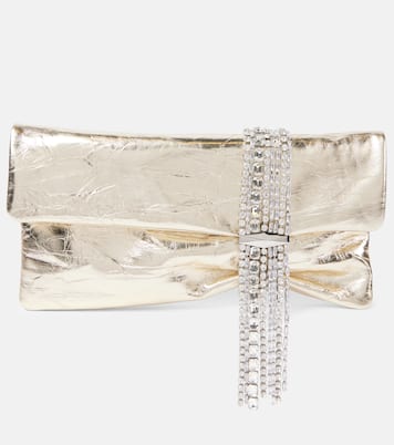 Clutch Zandra in pelle metallizzata | Jimmy Choo
