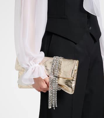 Clutch Zandra in pelle metallizzata | Jimmy Choo