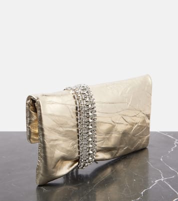 Clutch Zandra in pelle metallizzata | Jimmy Choo