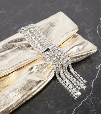 Clutch Zandra in pelle metallizzata | Jimmy Choo