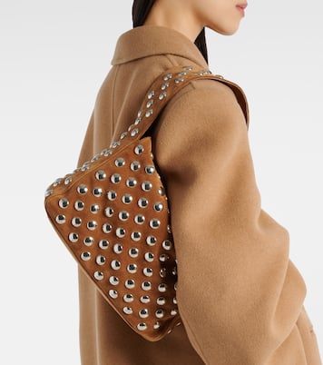 Borsa a spalla Elena Small in suede | Khaite