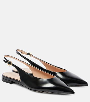 Robbie Sling 05 leather slingback flats | Gianvito Rossi