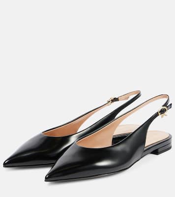 Robbie Sling 05 leather slingback flats | Gianvito Rossi