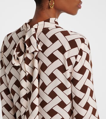 Blusa Libra estampada con lazada | Rixo