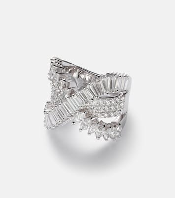 Anello Y-Not in oro bianco 18kt con diamanti | Yeprem