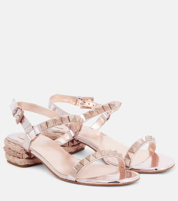 Pyrasand 30 mirrored leather sandals  | Christian Louboutin