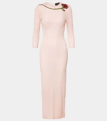 Abito midi in mesh con cristalli | Simone Rocha