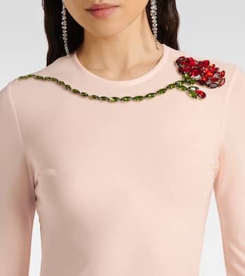 Abito midi in mesh con cristalli | Simone Rocha