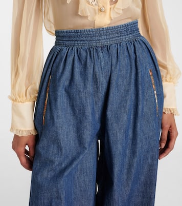 Pantaloni tapered in chambray | Valentino