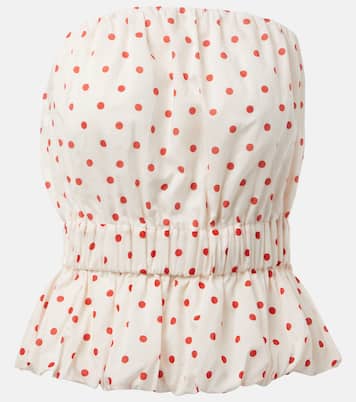 Aurelia polka-dot linen top | Posse