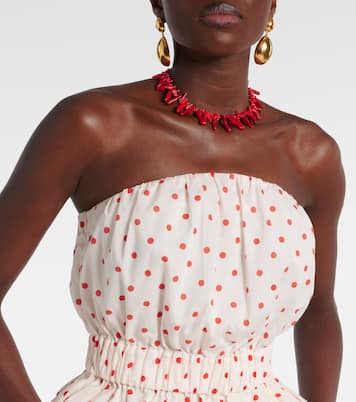 Aurelia polka-dot linen top | Posse